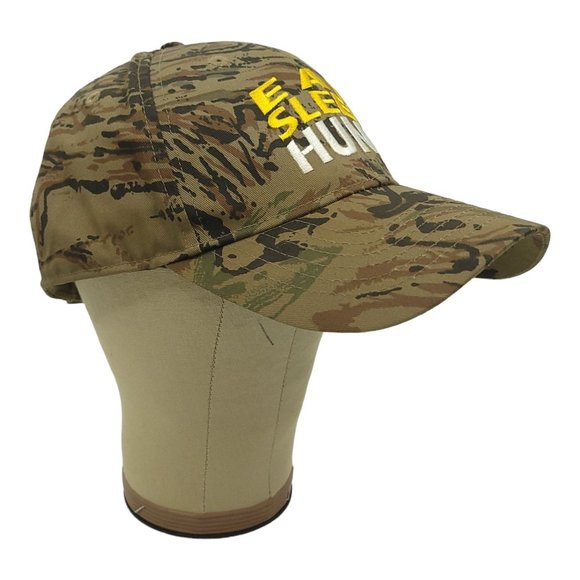 Eat Sleep Hunt Camo Strapback Cap Trucker Hunter Baseball Camouflage National - Picture 3 of 12